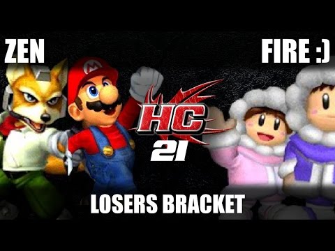 HC21 Melee Losers Bracket Bo5 - Zen (Fox/Mario) vs Fire :) (Ice Climbers)