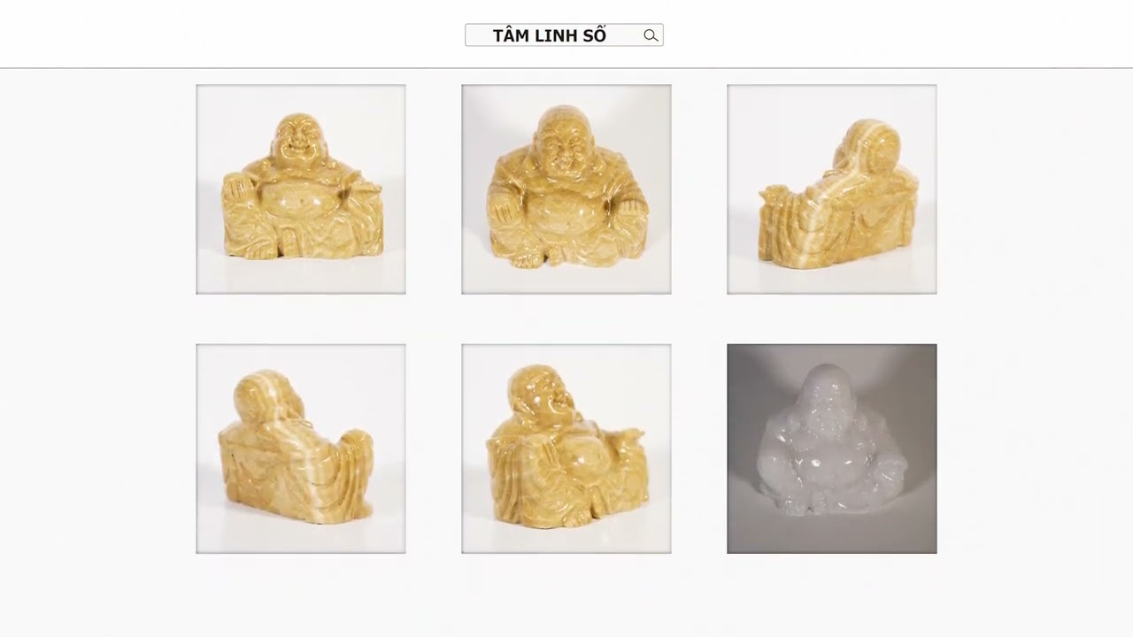 Tượng Phật Di Lặc đá vân gỗ, cẩm thạch tự nhiên NGỒI CƯỜI nguyên khối đặt bàn làm việc, xe ô tô, non bộ - 10cm nhiều màu