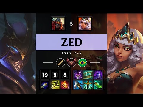 Zed Mid vs Qiyana - BR Grandmaster Patch 25.19