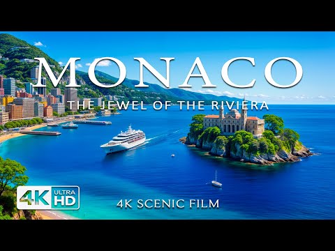 [4K] Monaco 2025 🇲🇨 Glamorous Riviera City Aerial Views with Deep House Chill | Azure Escape 4K