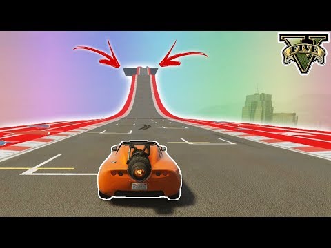 GTA V Online: UMA MEGA RAMPA PARA PILOTAR CARROS QUE VOAM