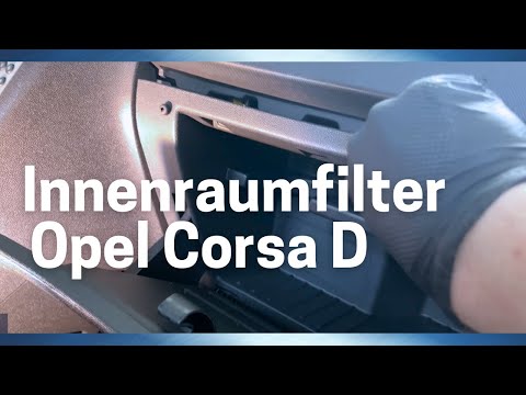Changing the cabin filter in an Opel Corsa D