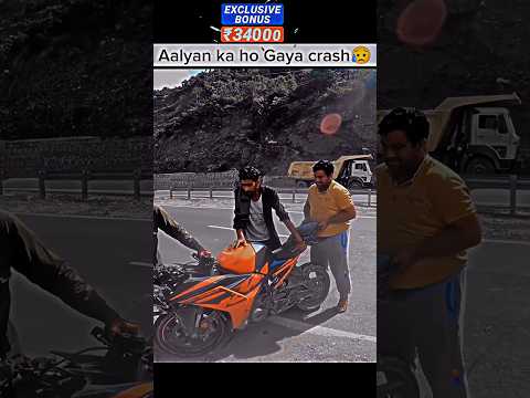 Aalyan ka ho Gaya crash 😥 @aalyanvlogs1299  #shorts #viral #ktmbike #crash#sad#accident#ktmrc390