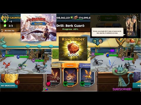 Dragons Rise of Berk Conquering the Drill Berk Guard Gauntlet for 2000 Raw Amber Prizes!