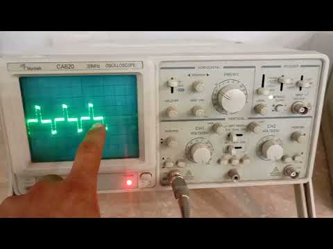 UR (Galvanic) current Waveform on Oscilloscope