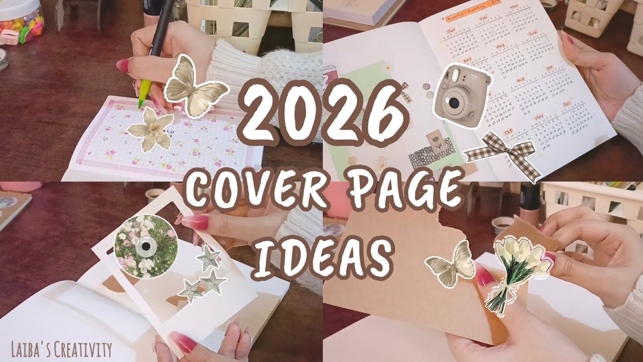 4 Journal Cover Page Ideas For 2026 🎀🖇