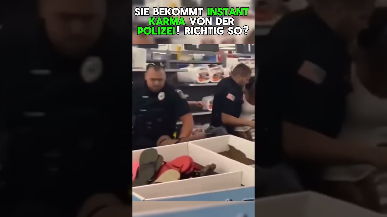 Dafür bekommt sie instant Karma von der Polizei! Richtig so?
