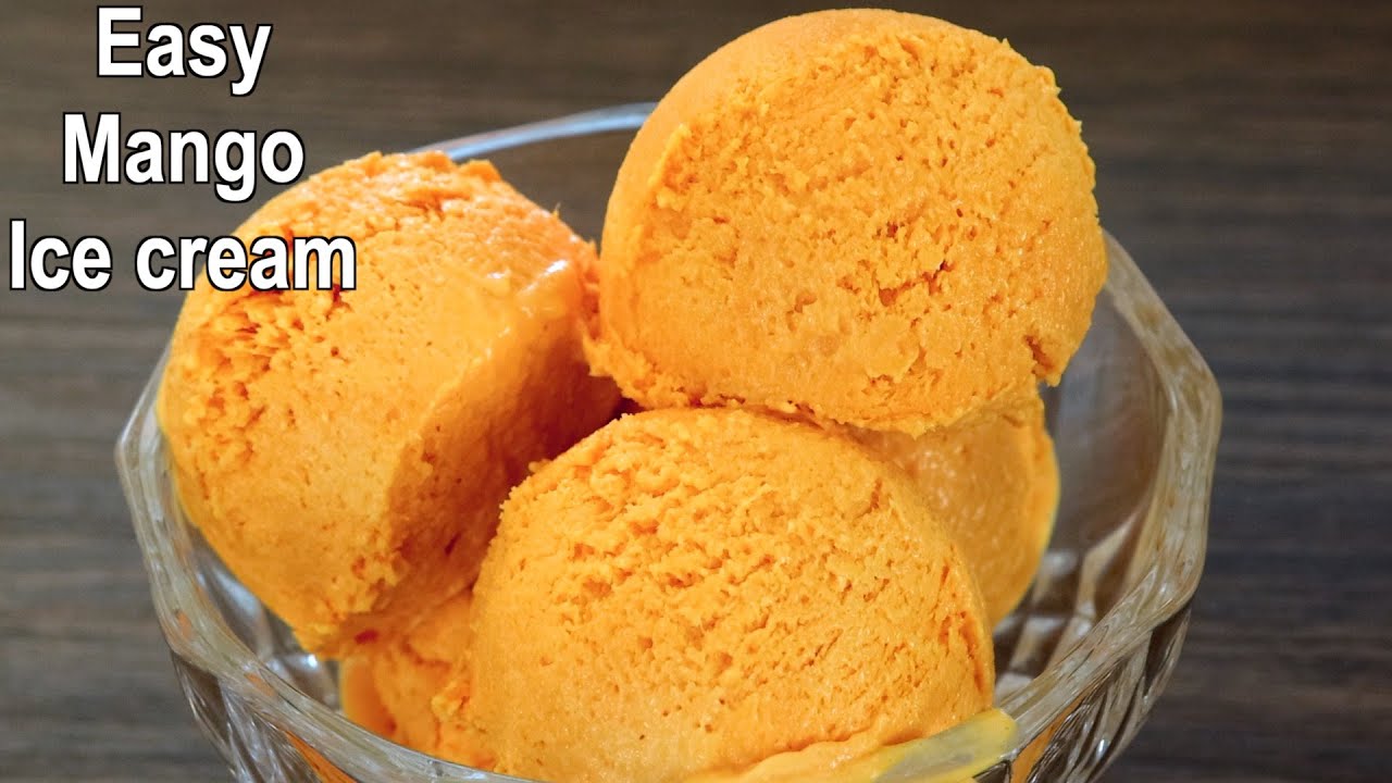 Easy Mango Ice Cream Recipe with Basic Ingredients | How to make Mango Ice Cream at Home