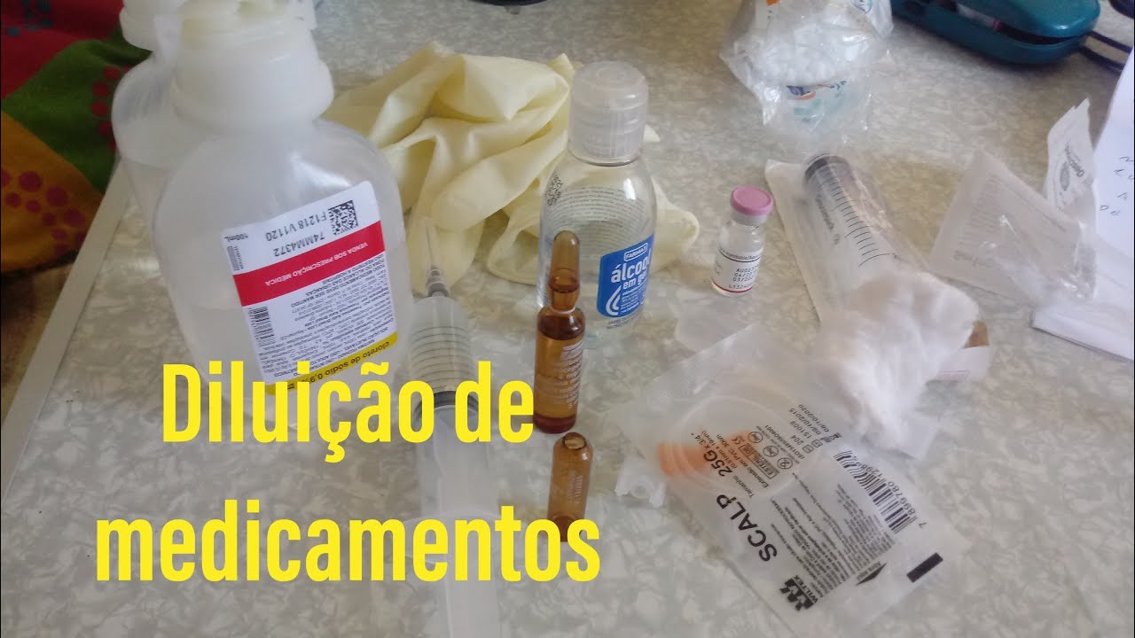 Diluição de medicamentos.