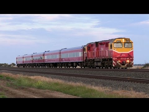 V/Line "N class" Diesel Locomotive with Passenger Train - PoathTV Australian Railways & Trains