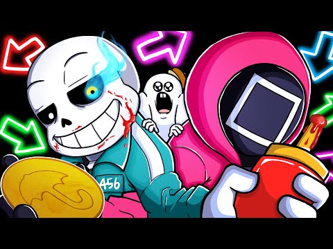 MUKBANG vs Friday Night Funkin, Squid game, Undertale COMPLETE EDITION #5