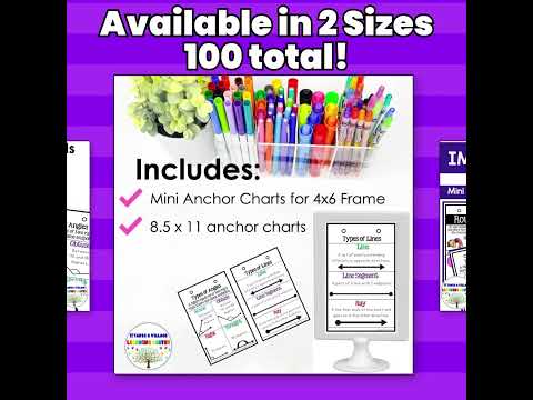 Free Boho Style Math Anchor Charts