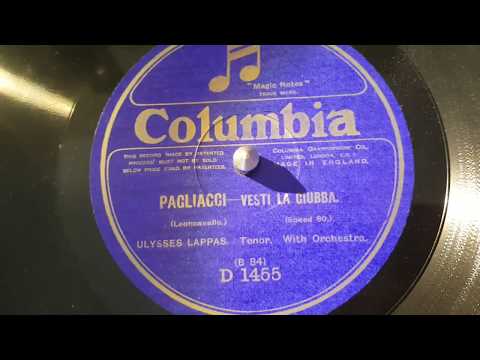ulysses lappas - pagliacci - vesti la giubba - 80 rpm