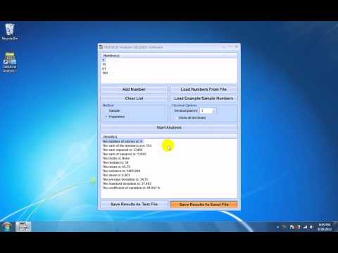 Statistical Analysis Calculator Software