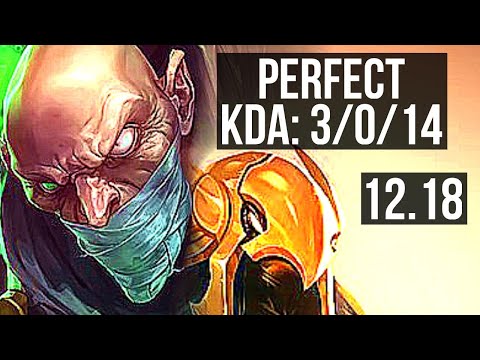 SINGED vs AZIR (MID) | 3/0/14, 67% winrate | KR Diamond | 12.18