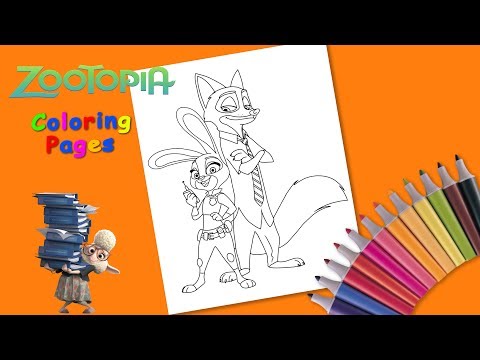 Coloring Judy Hopps & Nick Wilde. Zootopia Coloring Pages #forkids Video