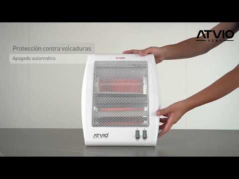 thumbnail video image 2 of Calefactor Atvio de Cuarzo 33cm de alto 800W, 2 of 5
