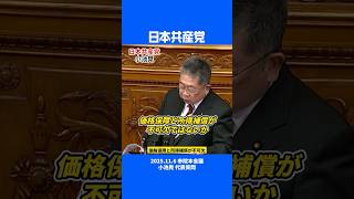 #農業 #農家 #支援  #日本共産党 #政治 #暮らし #希望 #一緒に社会を変えよう #小池晃 #国会 #shorts