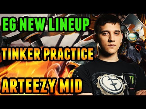 Tinker Pro Gameplay - Arteezy Mid Lane Practice - EG New Lineup Dota 2 Ranked Match Full Game