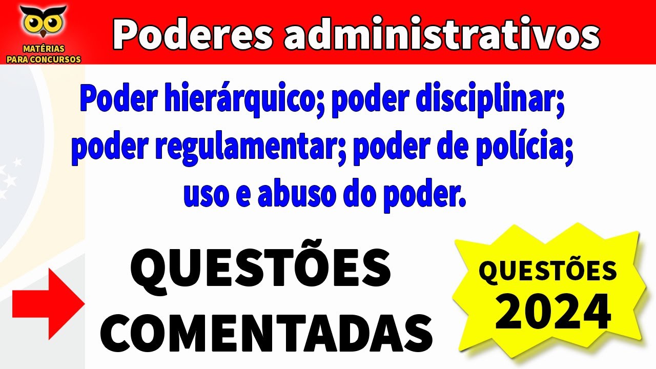 Poderes administrativos Questões comentadas