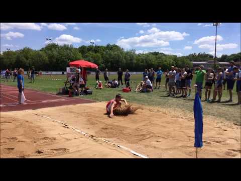Lukas Neugebauer 4,55m Weitsprung Bayrische Blockmehrkampf U16 am 18.6.17 in Markt Schwaben