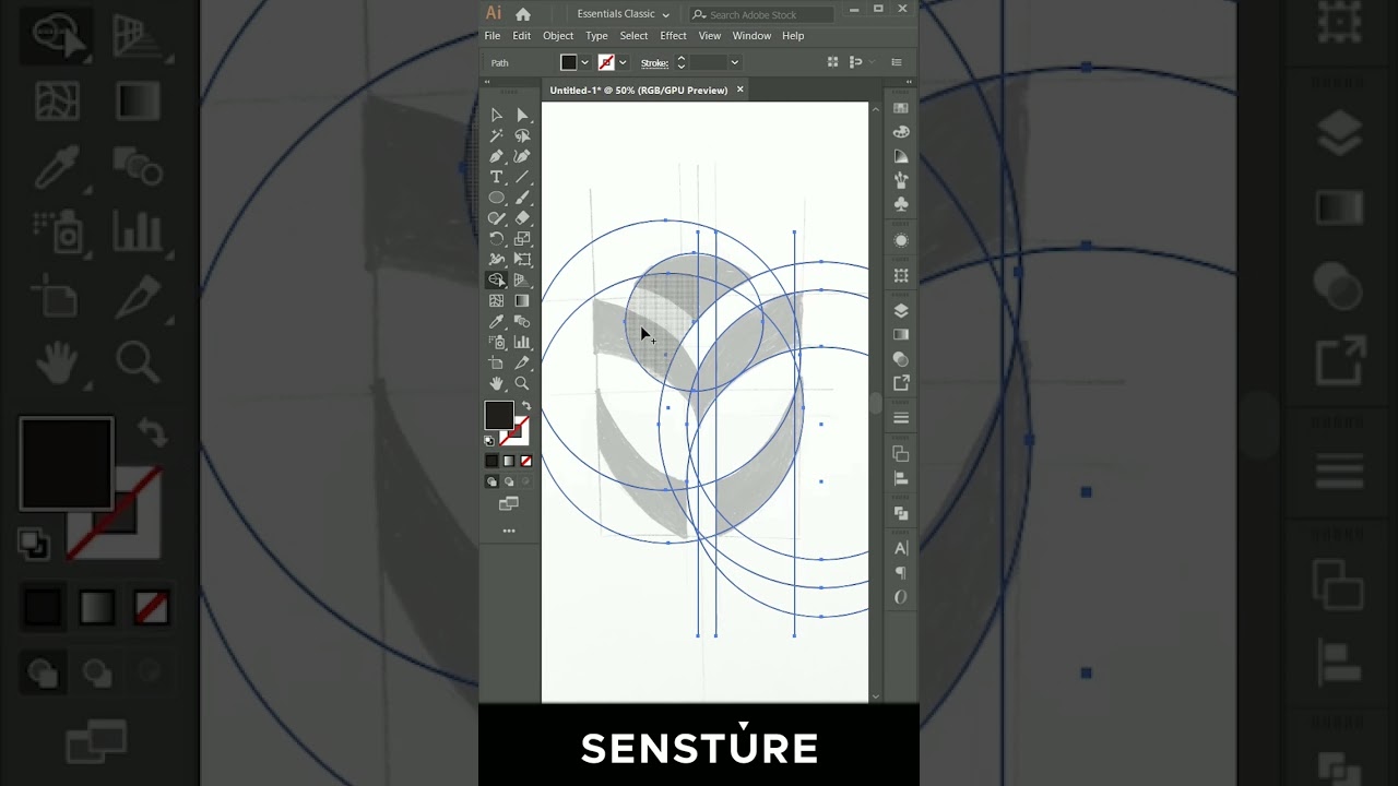 Slow Tutorial On Channel -- Create A Vector Logo From A Rough Sketch - #adobe #illustrator #tutorial