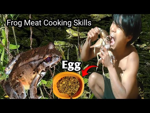 Yummy Cooking Crispy Frog Recipe Cooking Skills || Video Of Village Boy || Northeast India 🐸🐸
