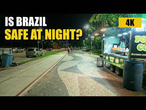 Is Vitória, Brazil Safe at Night? 🇧🇷 Waterfront Night Walk | 4K