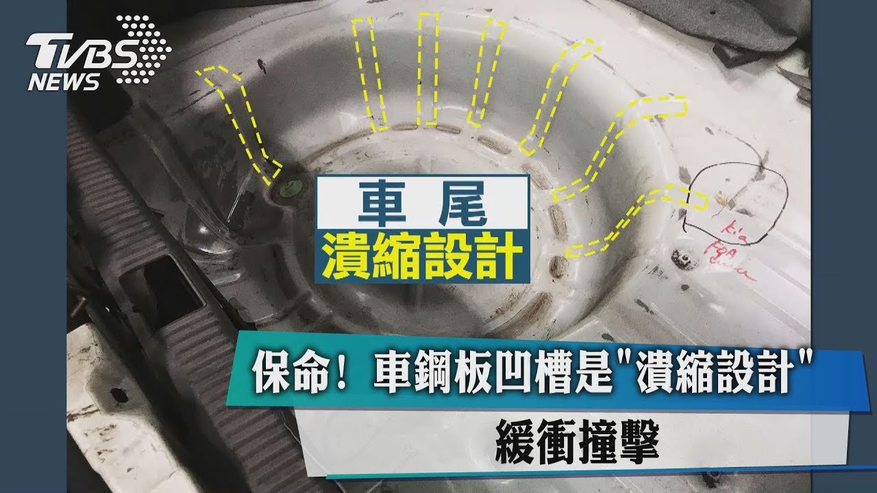 保命!車鋼板凹槽是潰縮設計 緩衝撞擊