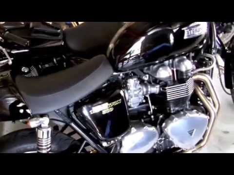 Triumph motorcycle brake pad replacement install Bonneville, Scrambler Thruxton.