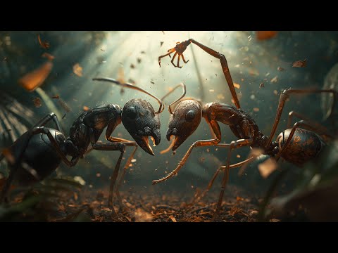 Epic Ant War in a Rainforest Terrarium | Bullet Ants vs Pharaoh Ants