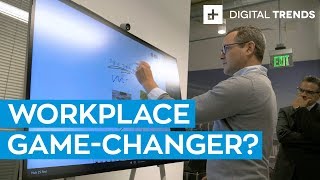 Video thumbnail for Microsoft Surface Hub 2S Hands-On Review: 50 Inches Transforming Your Workspace by Digital Trends