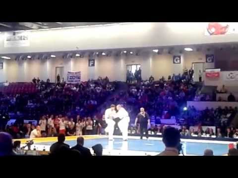 Mistrzostwa Europy Shinkyokushin 2015 Warszawa - Wolny Marek (aka) vs. Gudauskas Valdemaras (shiro)