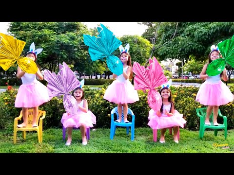 FUI CLONADA | Five Easter Bunnies jumping in bed Nursery Rhyme Sing for kids