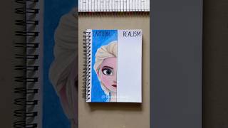 I tried to draw Elsa in Realism ❄️ Part 1 #shorts #art #drawing #artist #trending #viral #fyp