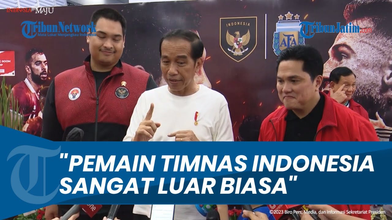 Presiden Jokowi Nonton Langsung Laga Timnas Indonesia vs Argentina di GBK, Pemain Timnas Luar Biasa