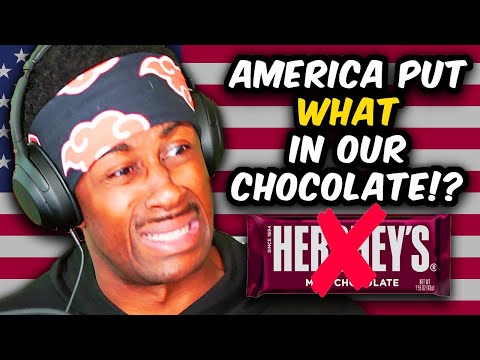 THIS IS GROSS!! WHY Europeans HATE The TASTE Of American Chocolate (AMERICAN REACTS)