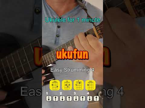 Ukulele for 1 minute - Easy Strumming 4 #Shorts