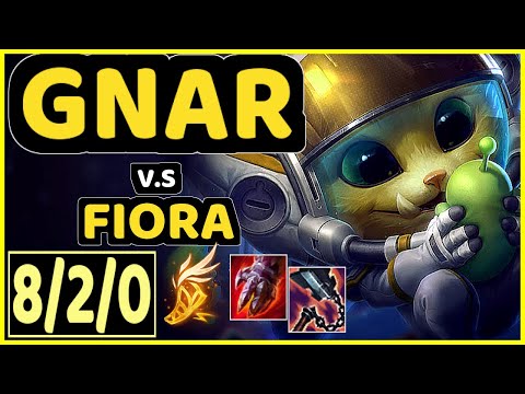 GNAR vs FIORA - 8/2/0 KDA TOP GAMEPLAY - BR Ranked DIAMOND