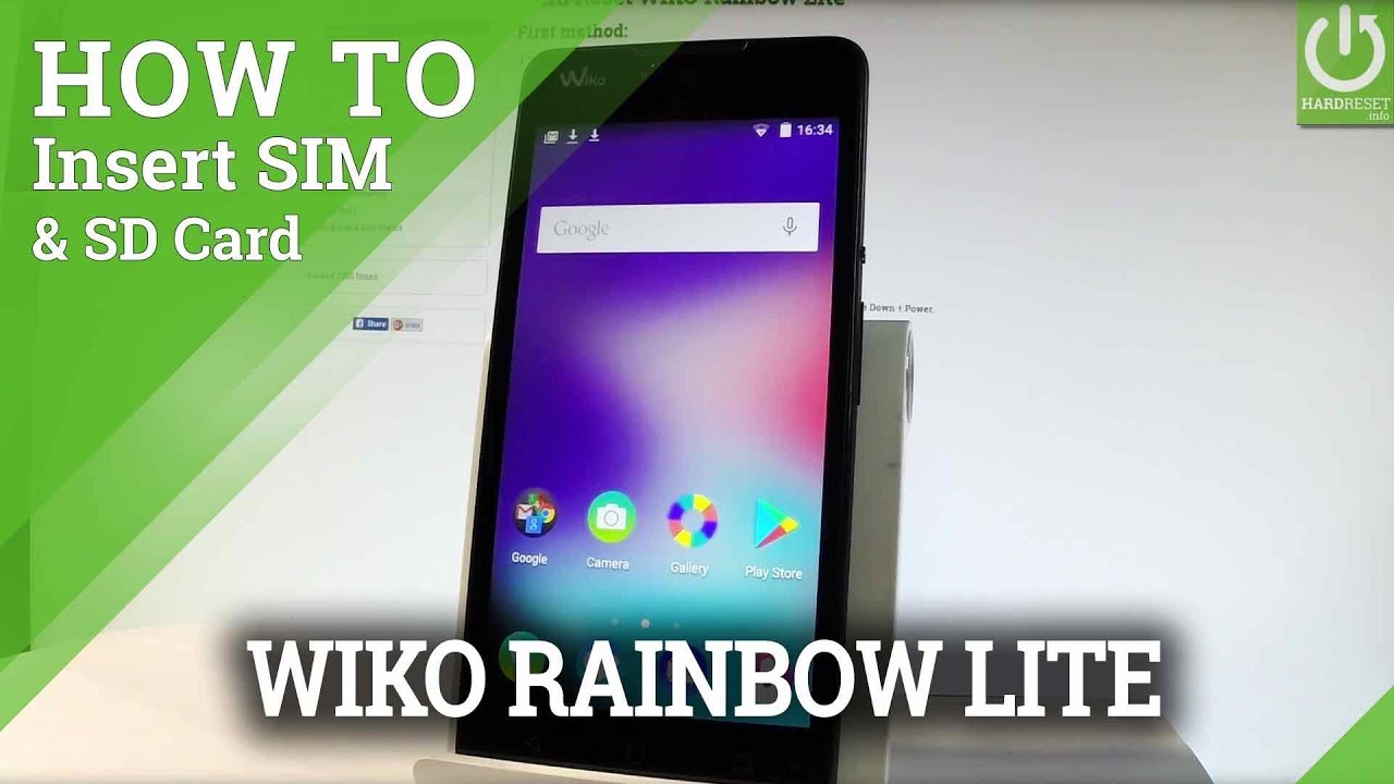 How to Insert SIM & SD WIKO Rainbow Lite - Micro SIM & SD Slot
