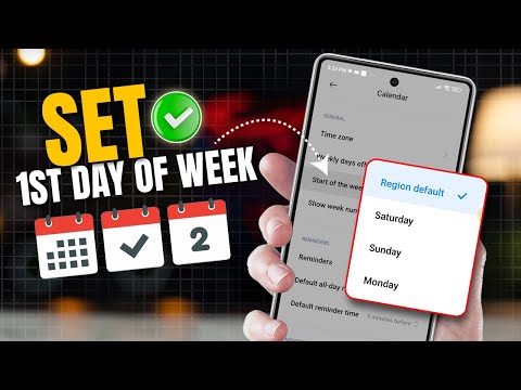 How to Set The Start of Week on The Xiaomi Calendar App | Edit Mi Calendar Settings