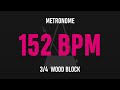 152 BPM 3 4 Best Metronome Sound Wood Block