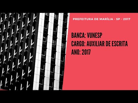 Questão 24 - Prefeitura de Marília - SP - 2017