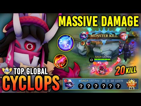 MASSIVE DAMAGE!! TOP GLOBAL CYCLOPS BEST BUILD 2023 | CYCLOPS JUNGLER GAMEPLAY - MOBILE LEGENDS