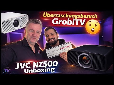Überraschungsbesuch von Patrick GrobiTV 🤩 JVC NZ500 Unboxing & Einrichtung im Heimkino
