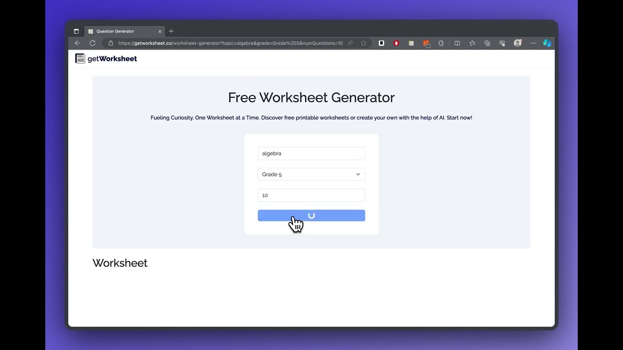 getworksheet demo