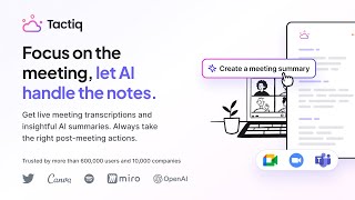 GPT Meeting Summary with Tactiq Chrome Extension