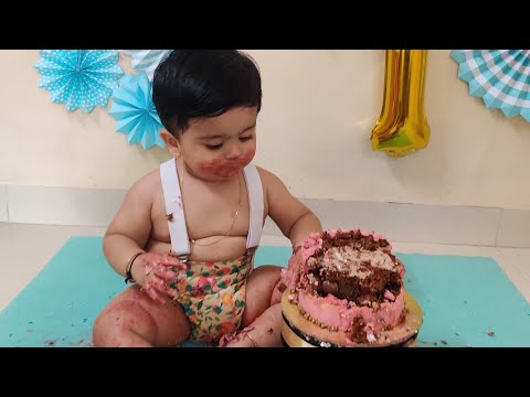 Birthday Cake Smash!16Jan2022!One Year already!❤️Superbottoms!