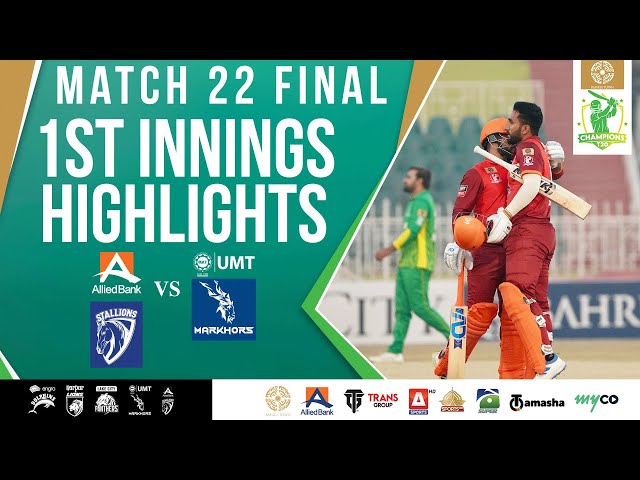 1st Innings Highlights | Stallions vs Markhors | Match 22 | THE FINAL | Bahria Town Champions Cup