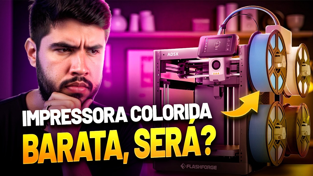 Review FLASHFORGE AD5X: A Impressora 3D Multicor Acessível!